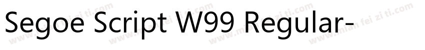Segoe Script W99 Regular字体转换